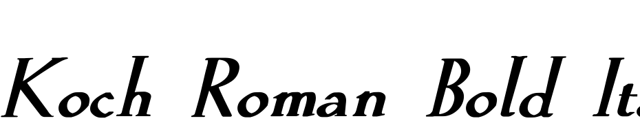 Koch Roman Bold Italic Font Download Free